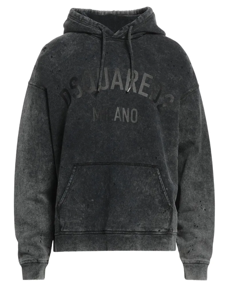 Dsquared2 Milano Destroyed Faded Look Grauer Hoodie Grau