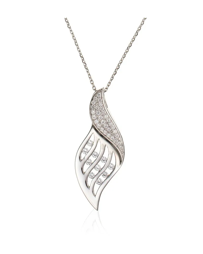 Orphelia Damen-Kette aus 925er Sterlingsilber mit Anhänger – Silber ZH-4778 Silber