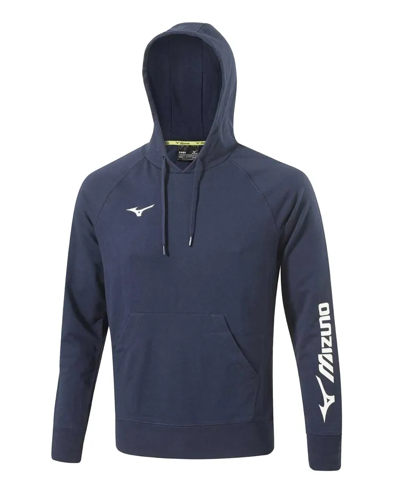 Mizuno Kapuzenpullover für Herren, Frottee (Marine Marineblau