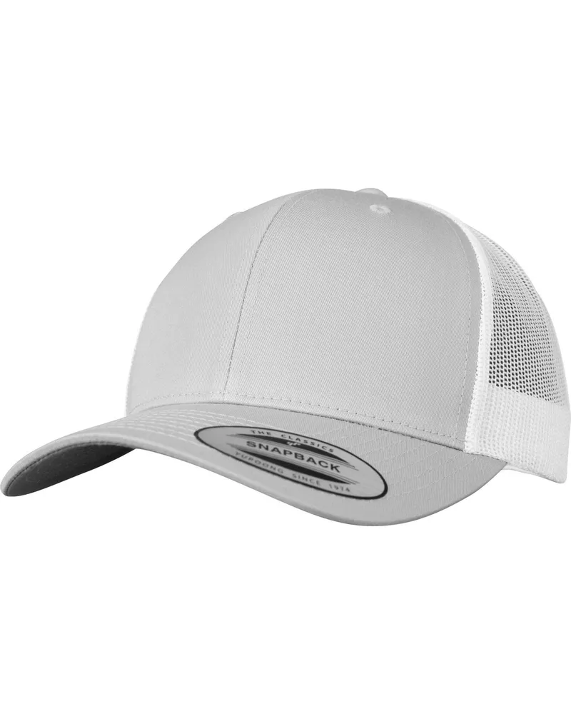 Flexfit Trucker Cap Zweifarbig (Silber/Weiß Grau