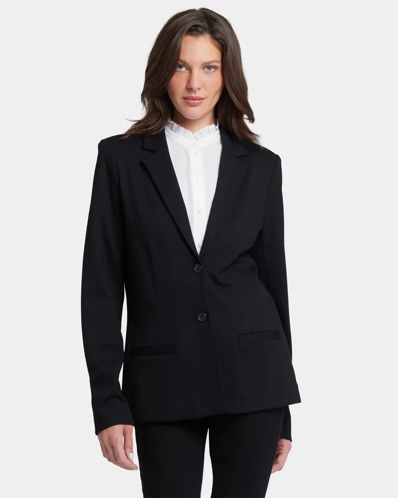 NYDJ not your daughter's Jeans  Klassisches Blazer-Jackett aus Ponte-Strick - Schwarz Schwarz