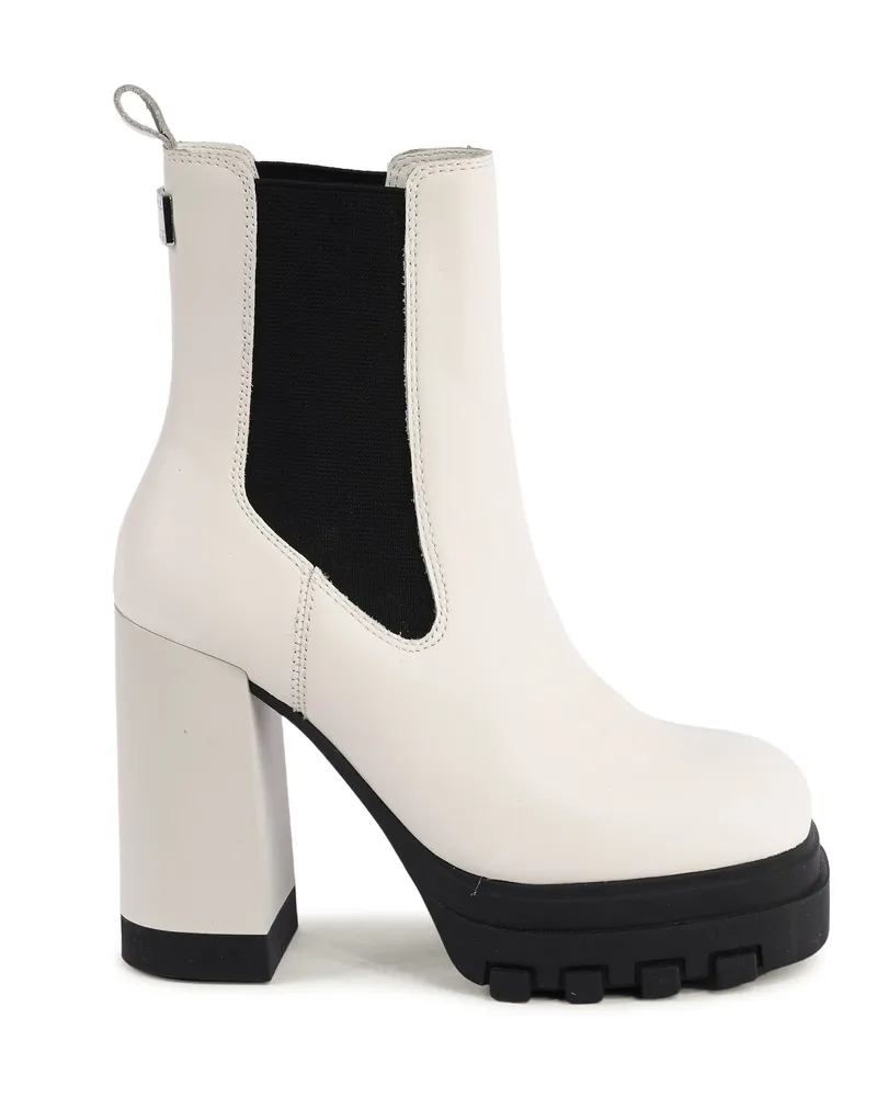 Tommy Hilfiger Chelsea-Stiefel Blockabsatz Weiß