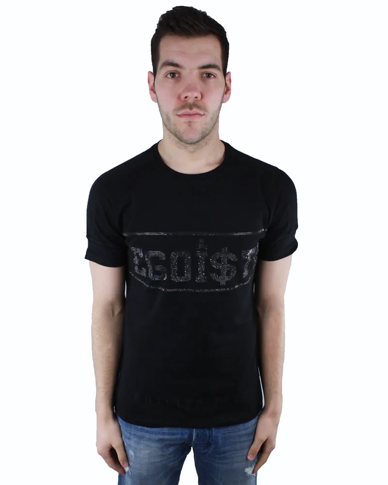 Philipp Plein Benton Hotfix MTK0958 T-Shirt Schwarz