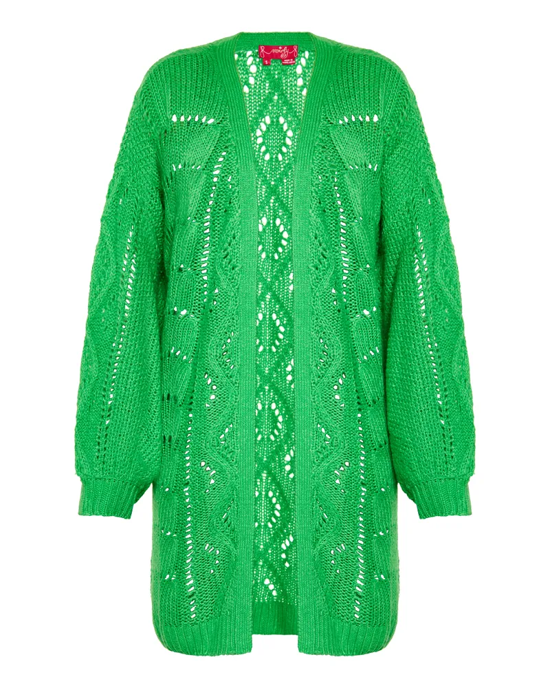 My Mo Strickjacke Frauen grün Grün