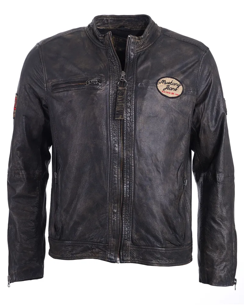Mustang Lederjacke Varberg Dunkelbraun