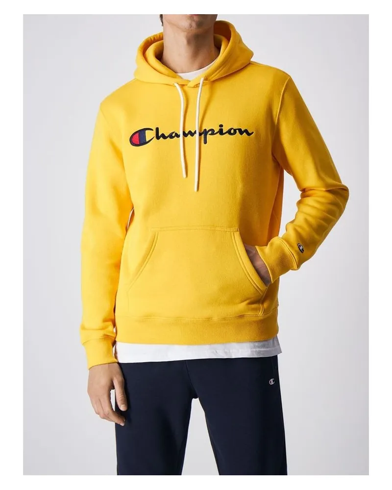Champion Gelbes Baumwoll-Sweatshirt Gelb
