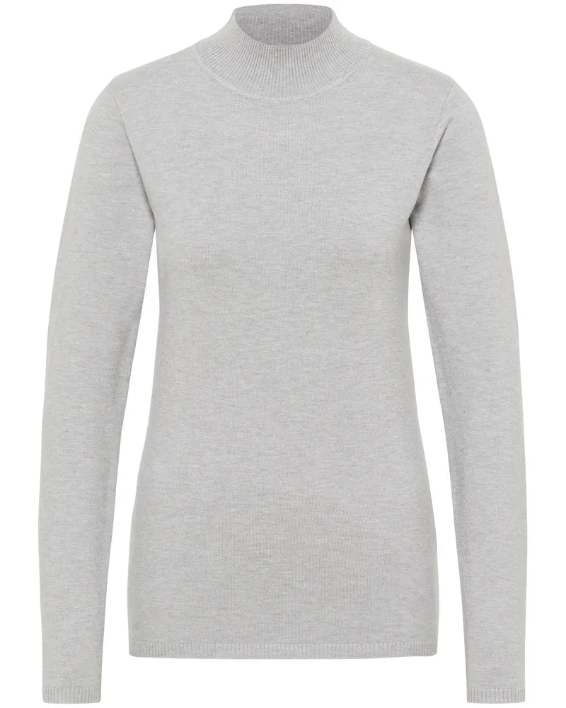 DreiMaster Strickpullover Damen Grau Melange Grau