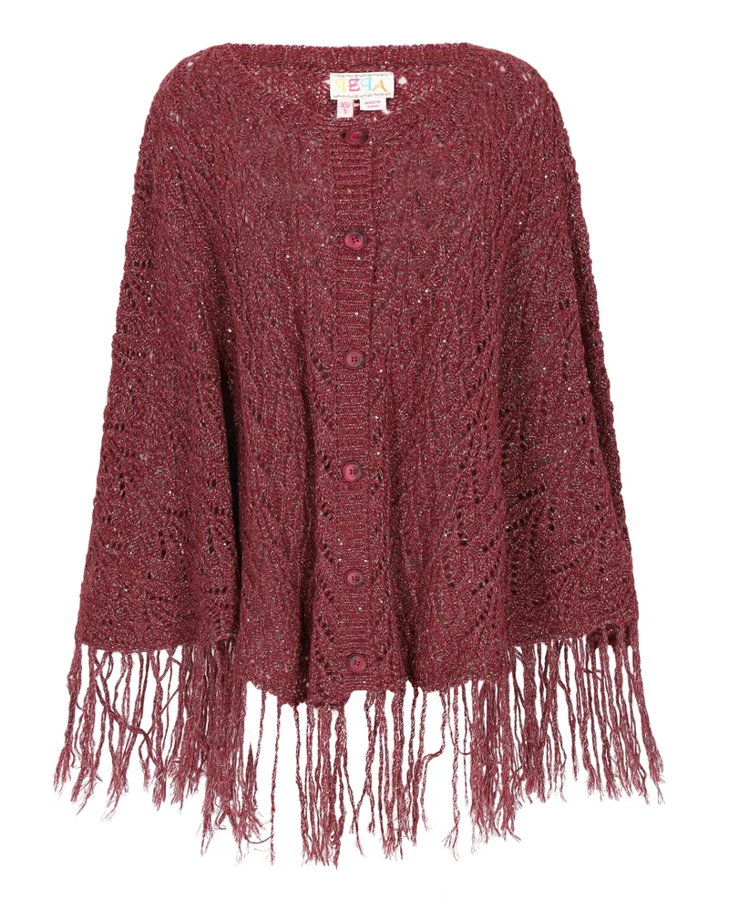 IZIA Poncho Frauen Burgund Bordeaux
