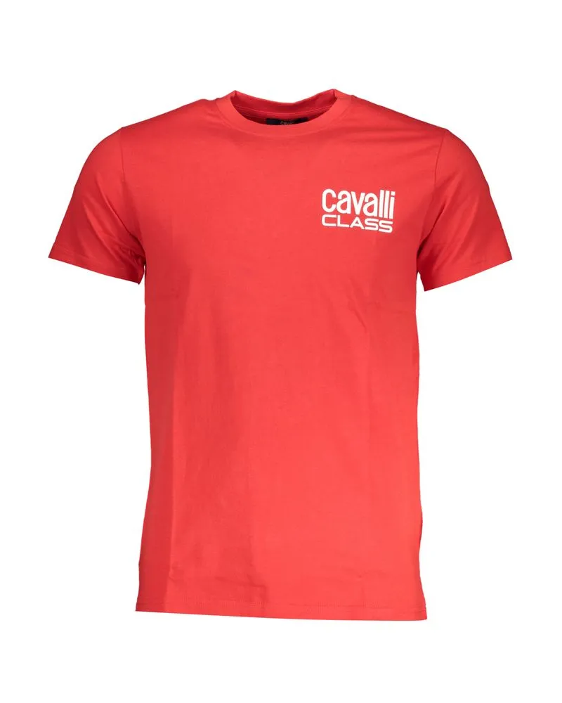 Roberto Cavalli Kurzarm T-Shirt mit Rundhalsausschnitt Rot