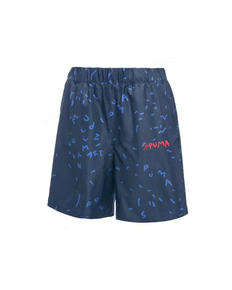 Puma x Shantell Martin Damen AOP Navy Shorts Marineblau