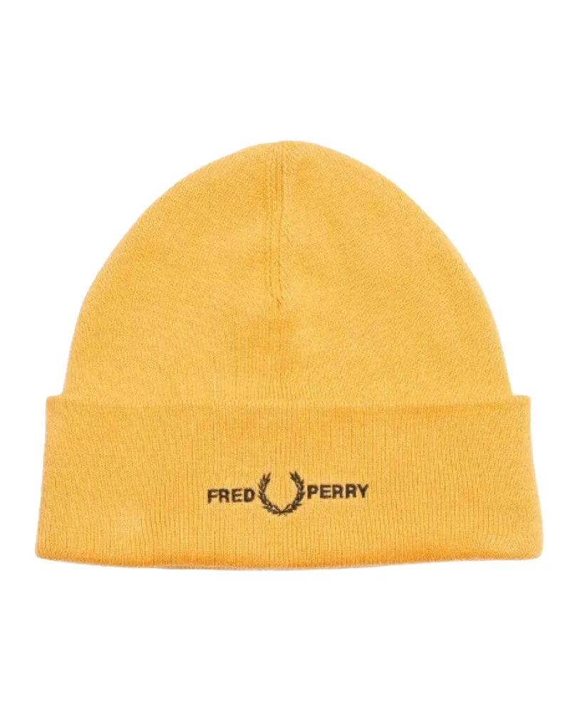 Fred Perry Mütze für Herren/Damen Unisex, Logo (Golden Gold