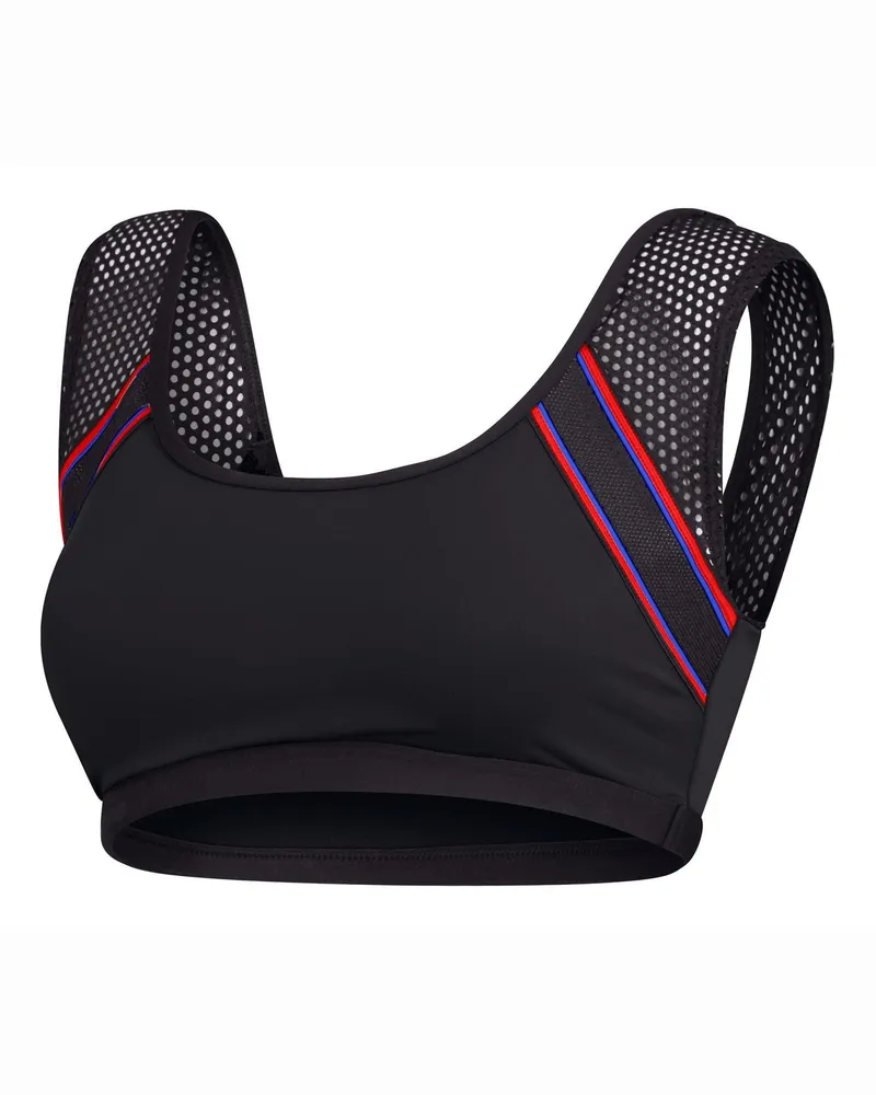Speedo Bikini Oberteil für Damen, Netzmaterial (Grau Grau
