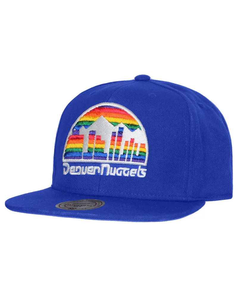 Mitchell & Ness Denver Nuggets Mens Blue Cap Blau