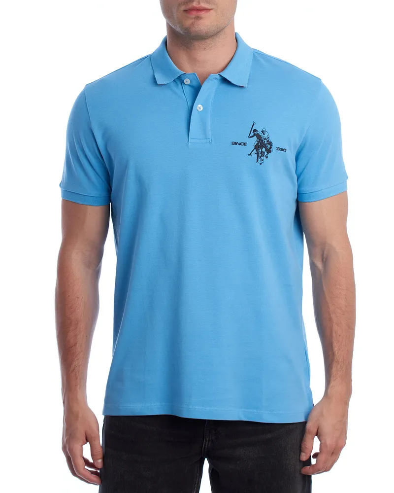 U.S. Polo Assn.  Kurzarm-Poloshirt für Herren US41197049 Blau