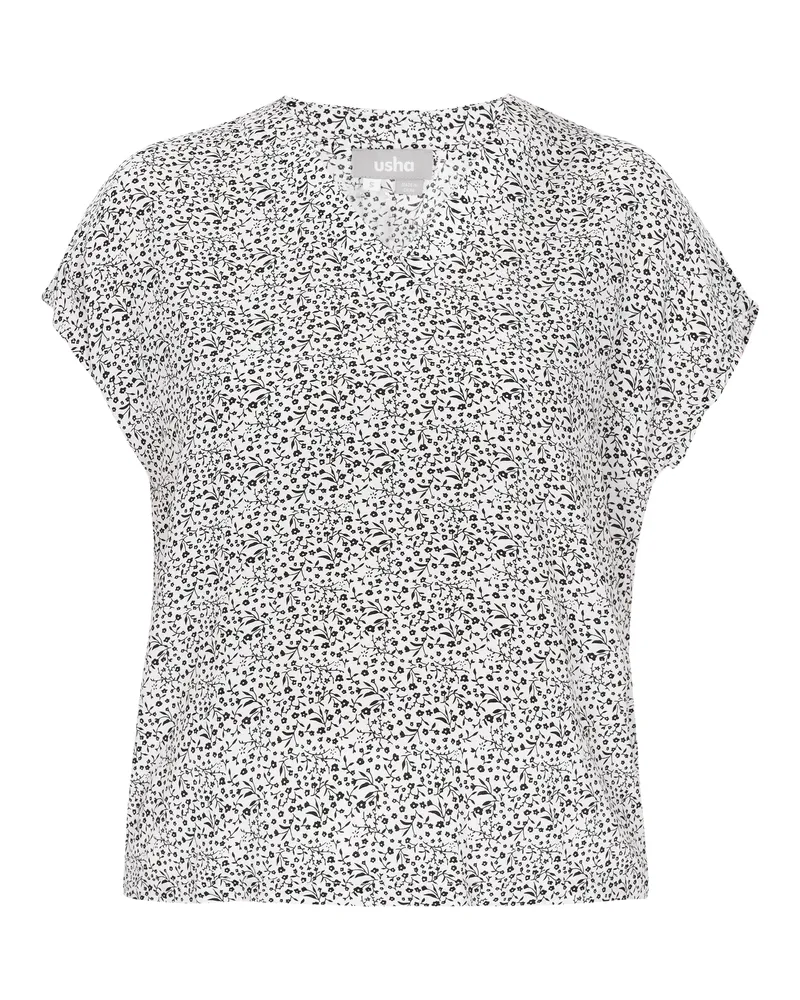 Usha Bluse Frauen weiß-schwarz Weiß