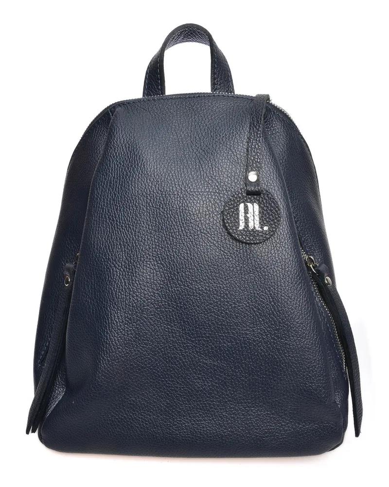 Anna Luchini Blau Rindsledertasche Blau