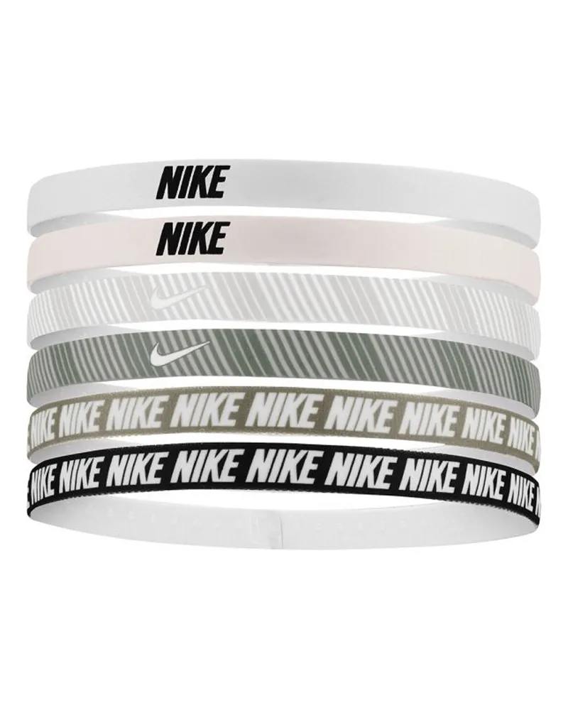 Nike Stirnband, Flex, Klassisch (6er-Pack) (Hellrosa/Hellgrau/Weiß Hellrosa