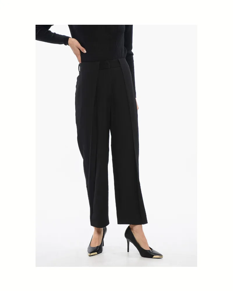 Balmain Tapered-Fit High-Waist-Hose in Schwarz Schwarz