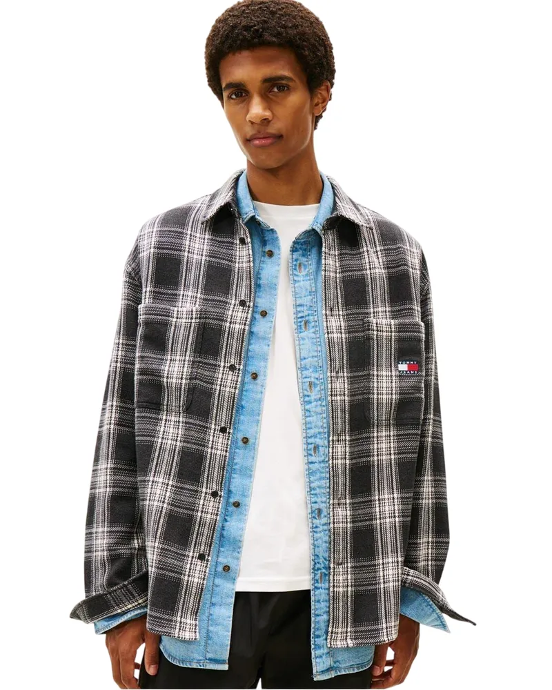 Tommy Hilfiger Hemdjacke für Herren (Schwarz Schwarz
