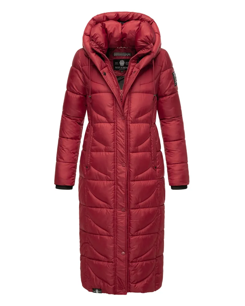 NAVAHOO Damen Steppjacke Waffelchen – Elegant & Warm Rot