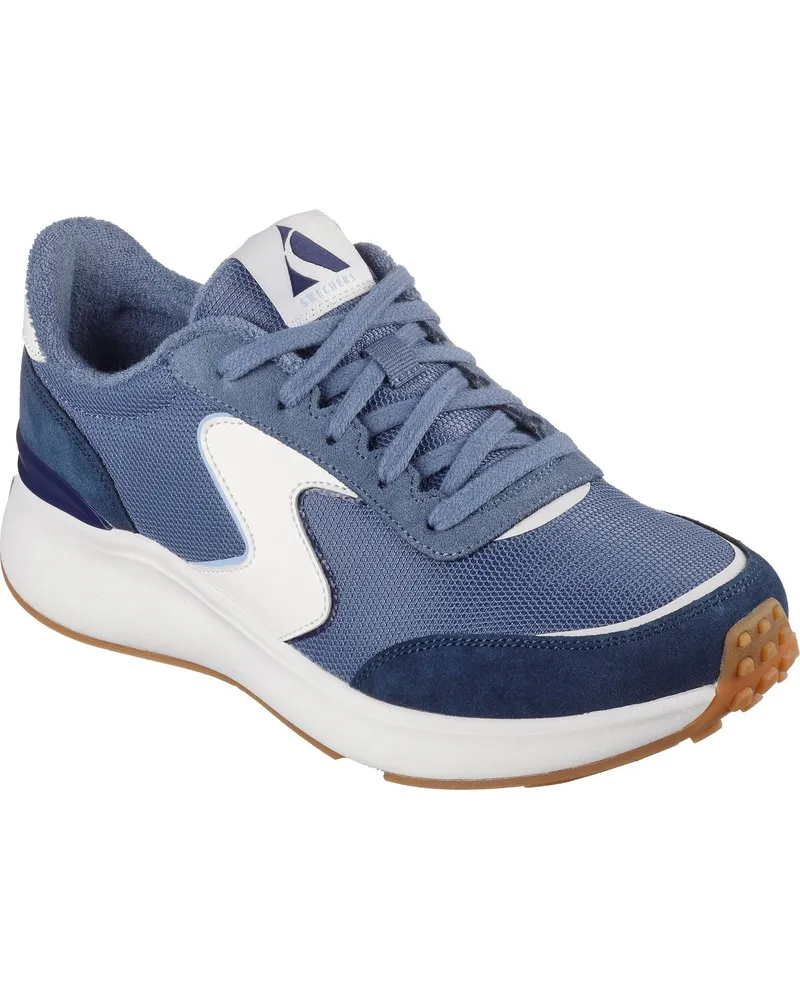 Skechers BLVD Retro Runner Leder Damen Sneaker in Marineblau Marineblau