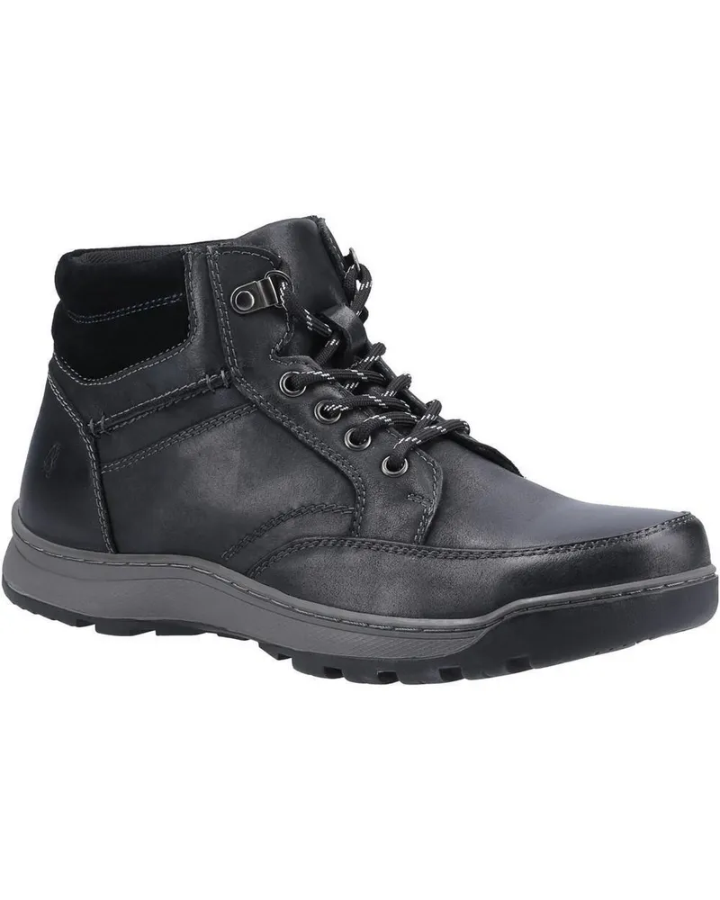 Hush Puppies Herren Grover Lederstiefel (Schwarz Schwarz