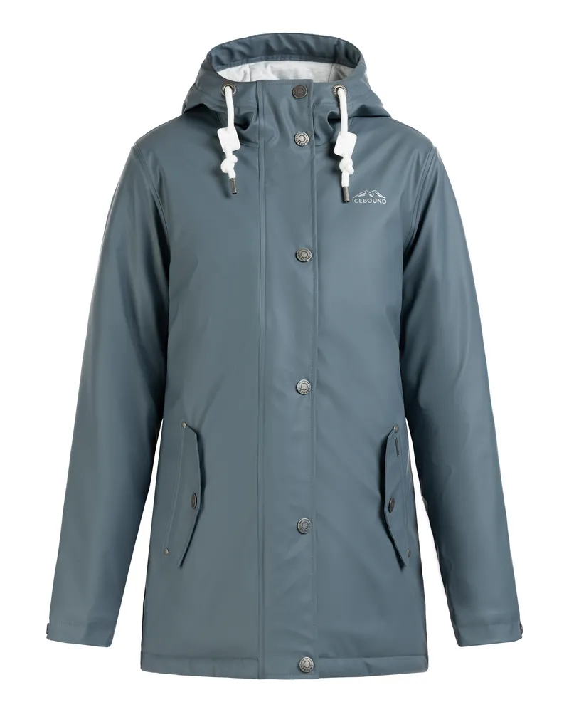 IceBound Wattierte Regenjacke Damen Blaugrau Blau