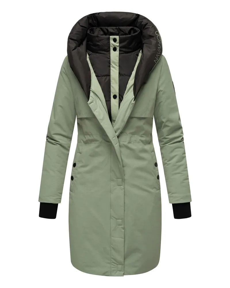 NAVAHOO Damen-Winterjacke Snowelf, leicht und warm, mit Magnetverschluss - Grün Grün
