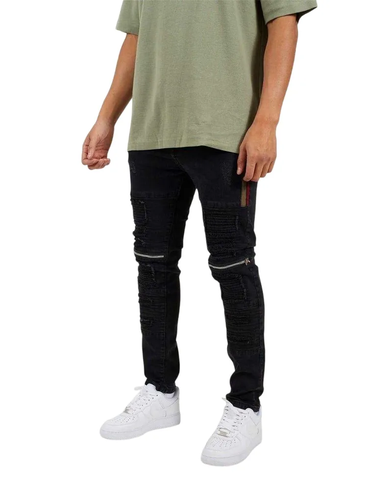 Brave Soul Jeans für Herren (Schwarz Schwarz