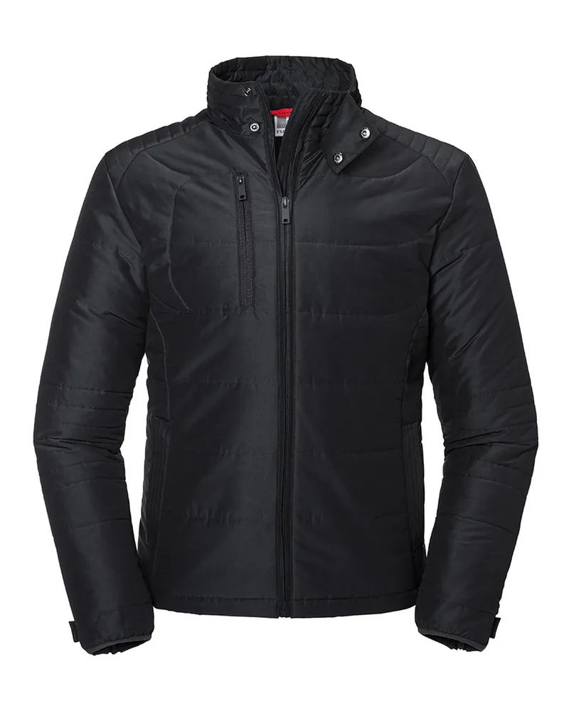 Russell Athletic Russell Mens Cross Gepolsterte Jacke (Schwarz Schwarz