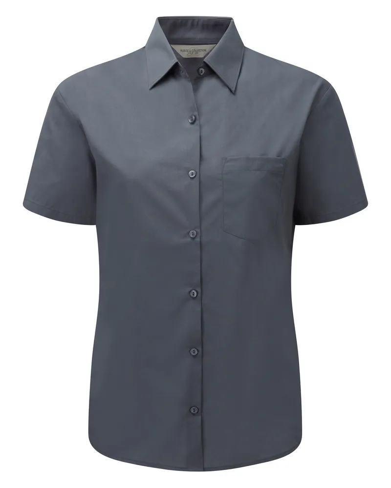 Russell Athletic Russell Collection - Kurzärmelige Bluse - Damen (Konvoi-Grau Dunkelgrau