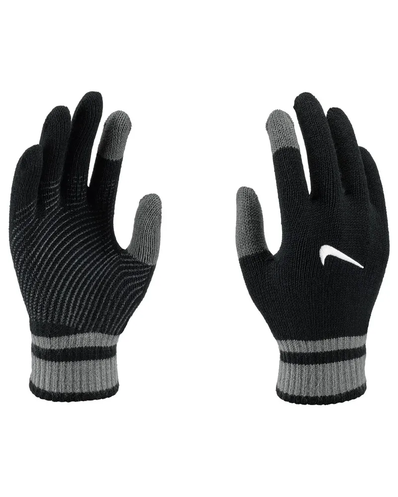 Nike Y" Handschuhe für Herren, Jerseyware, Mit Silikon-Noppen (Schwarz Schwarz