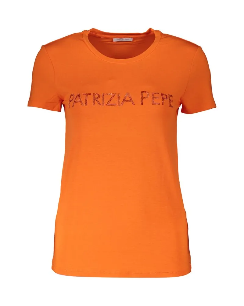 Patrizia Pepe T-Shirt mit verziertem Logo - Orange Orange