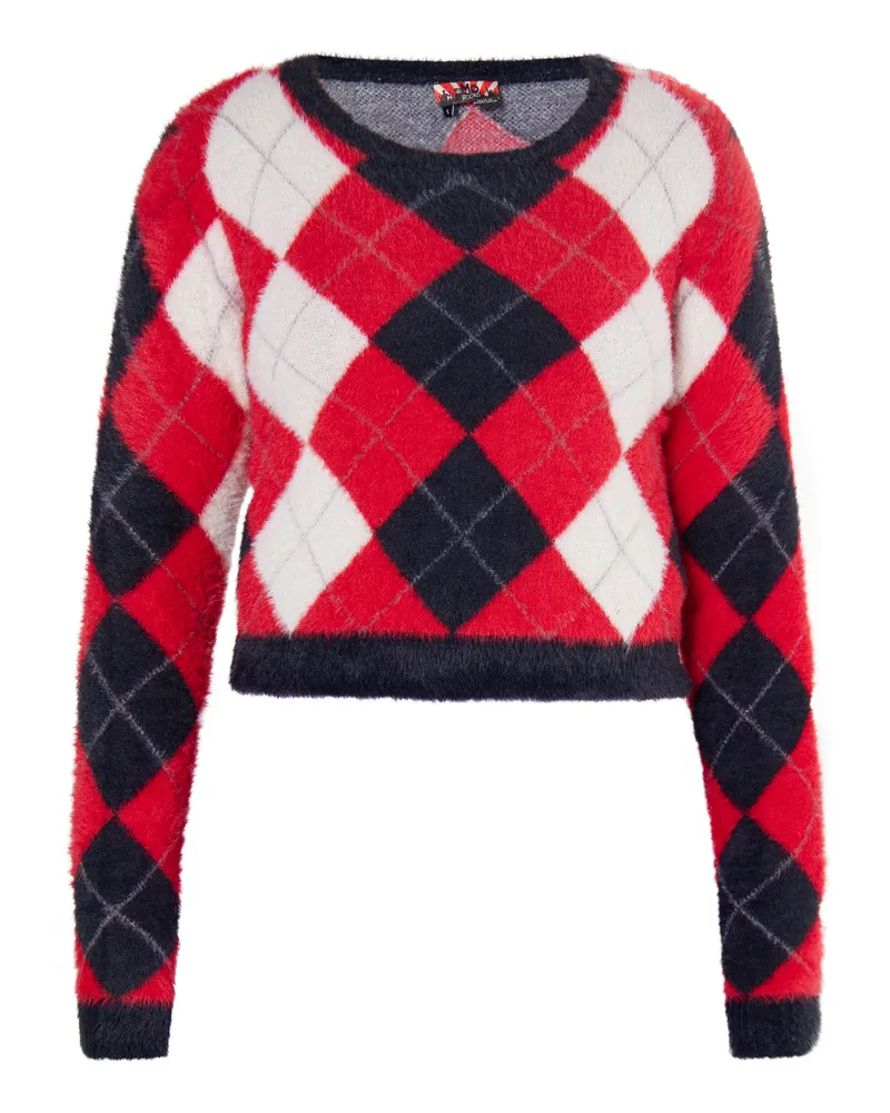 My Mo Strickpullover Damen Schwarz Rot Mehrfarbig Schwarz