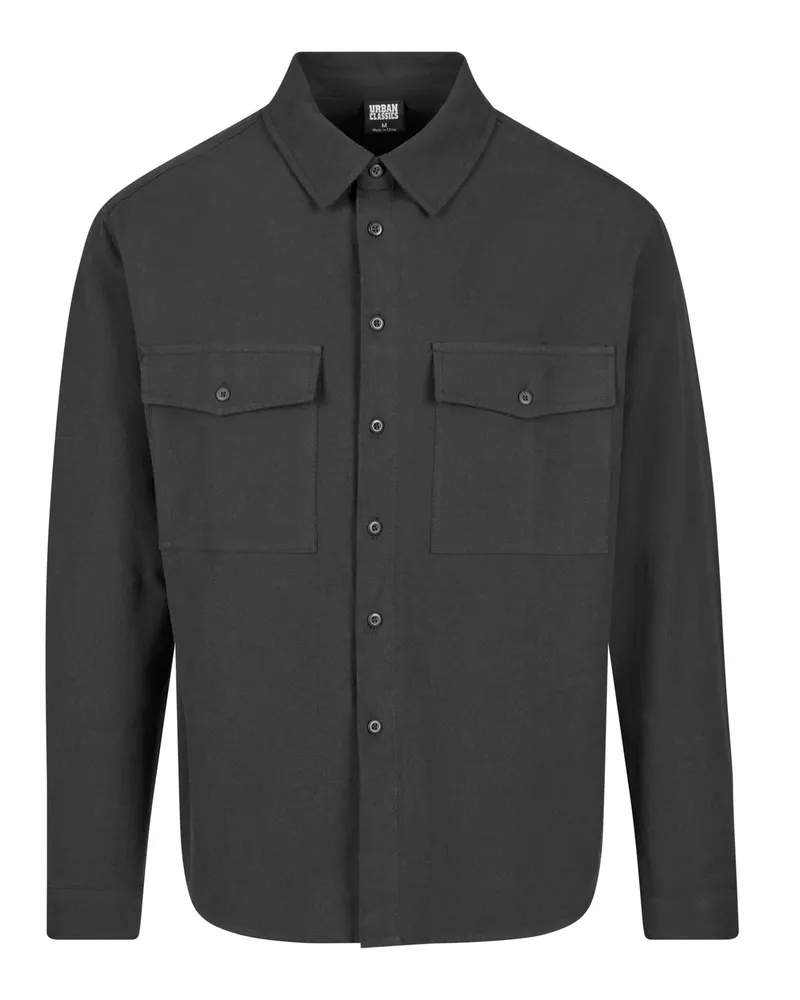 Urban Classics Basic" Hemd für Herren (Schwarz Schwarz
