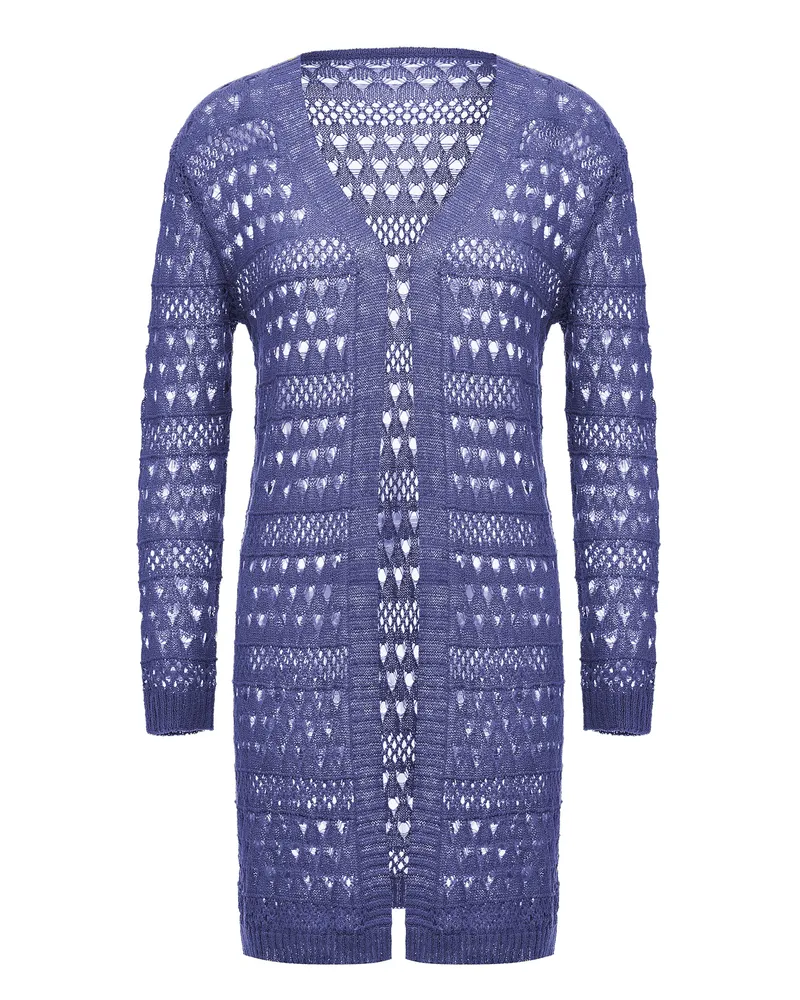 My Mo Strickjacke Frauen blau Blau