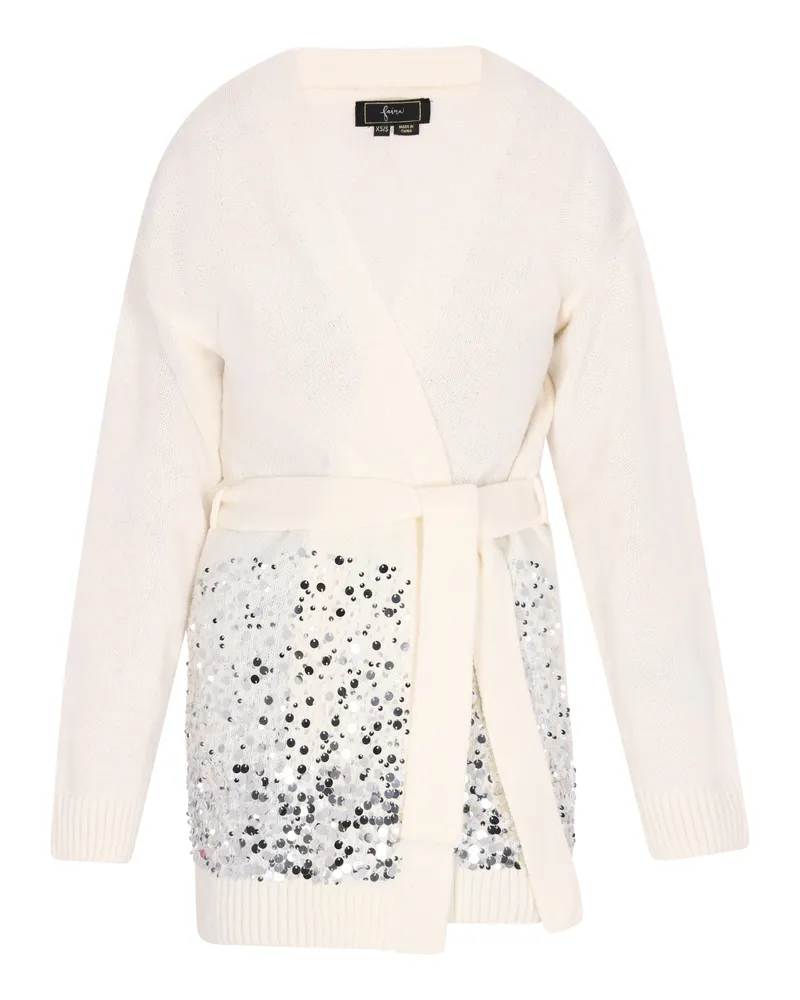 FAINA Strickjacke für Damen - Wollweiß Wollweiß
