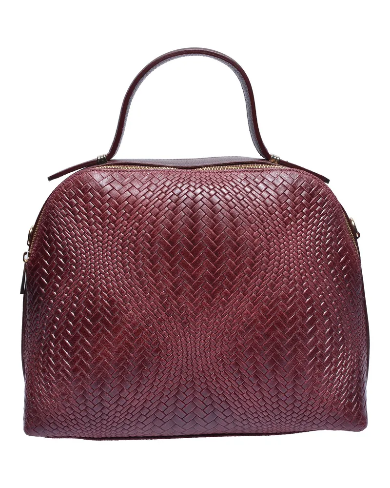 Isabella Rhea Weinfarbe Rindsledertasche Weinrot