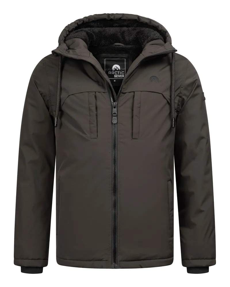 Arctic Seven Herren Winterjacke Dunkelgrau Grau