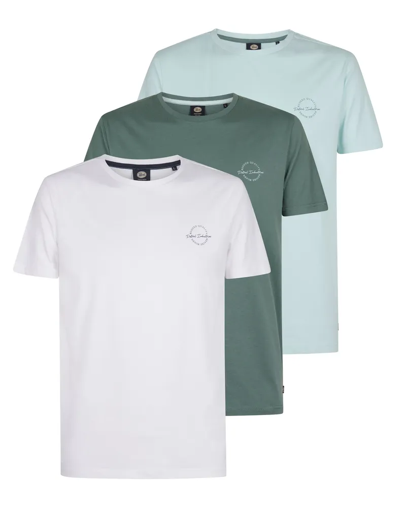 Petrol Industries 3er-Pack Jersey-T-Shirts, Salsa - Mehrfarbig Mehrfarbig
