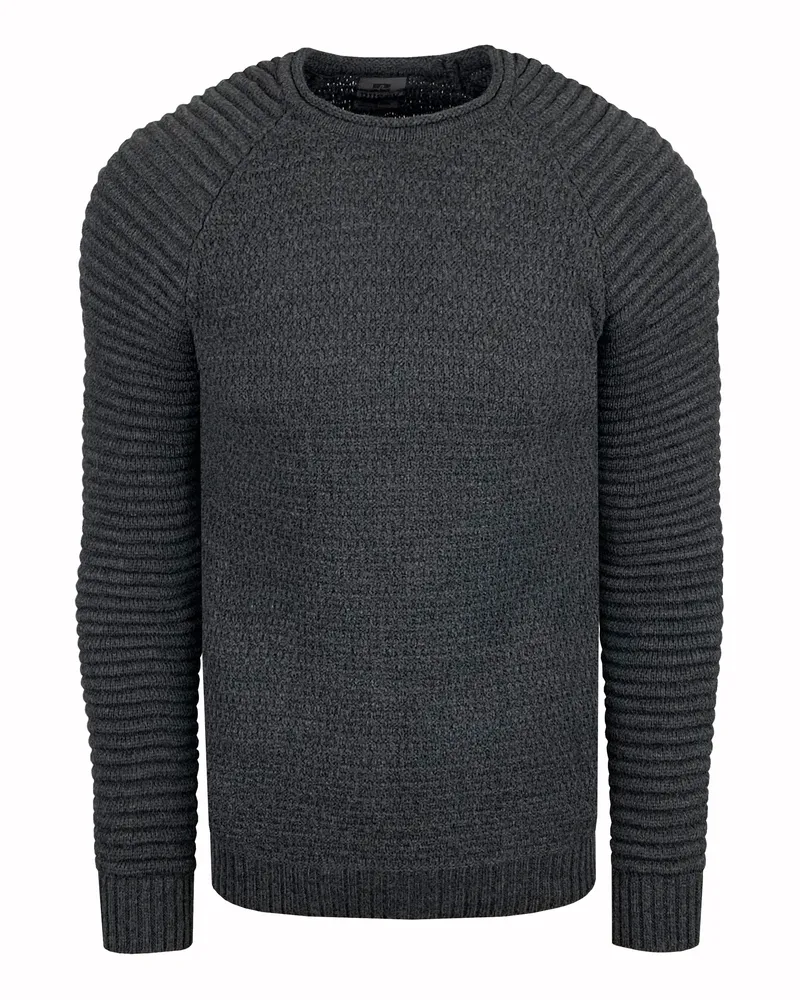 Rusty Neal Rundhals-Pullover Grau Grau