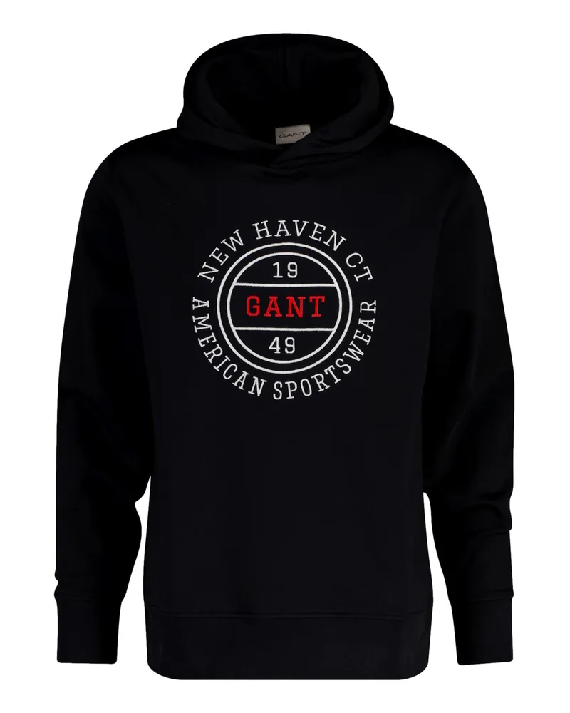 Gant Kapuzensweatshirt Schwarz
