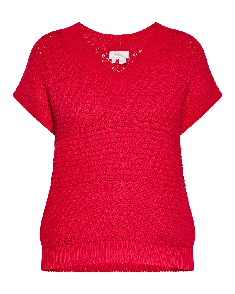 Usha strickpullunder Damen verrotten Rot