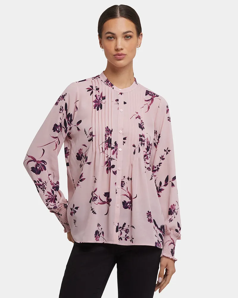 NYDJ not your daughter's Jeans  Faltenbluse im Bauernstil | Petite Palais - Mehrfarbig Mehrfarbig
