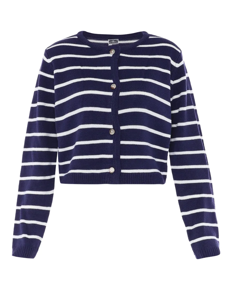 DreiMaster Cardigan Damen MARINE WEISS STREIFEN Marineblau