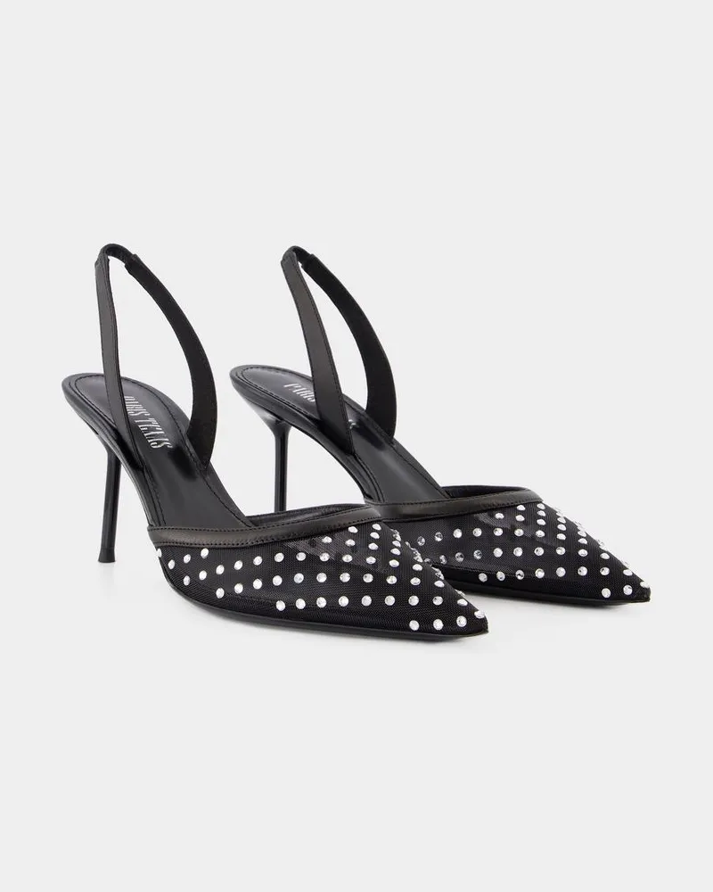 Paris Texas Lidia Slingback 70 Pumps -  - Synthetik - Schwarz Schwarz