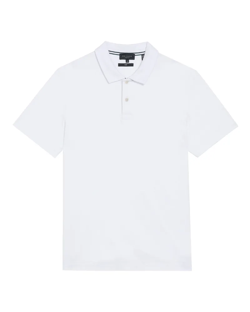Ted Baker Zeiter Slim Soft Touch Weißes Polohemd Weiß