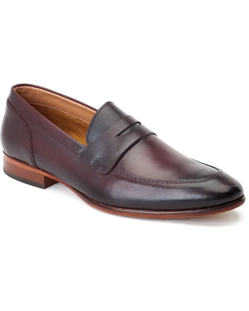 Base London Bruno Leder Herren Bordo Loafer Weinrot