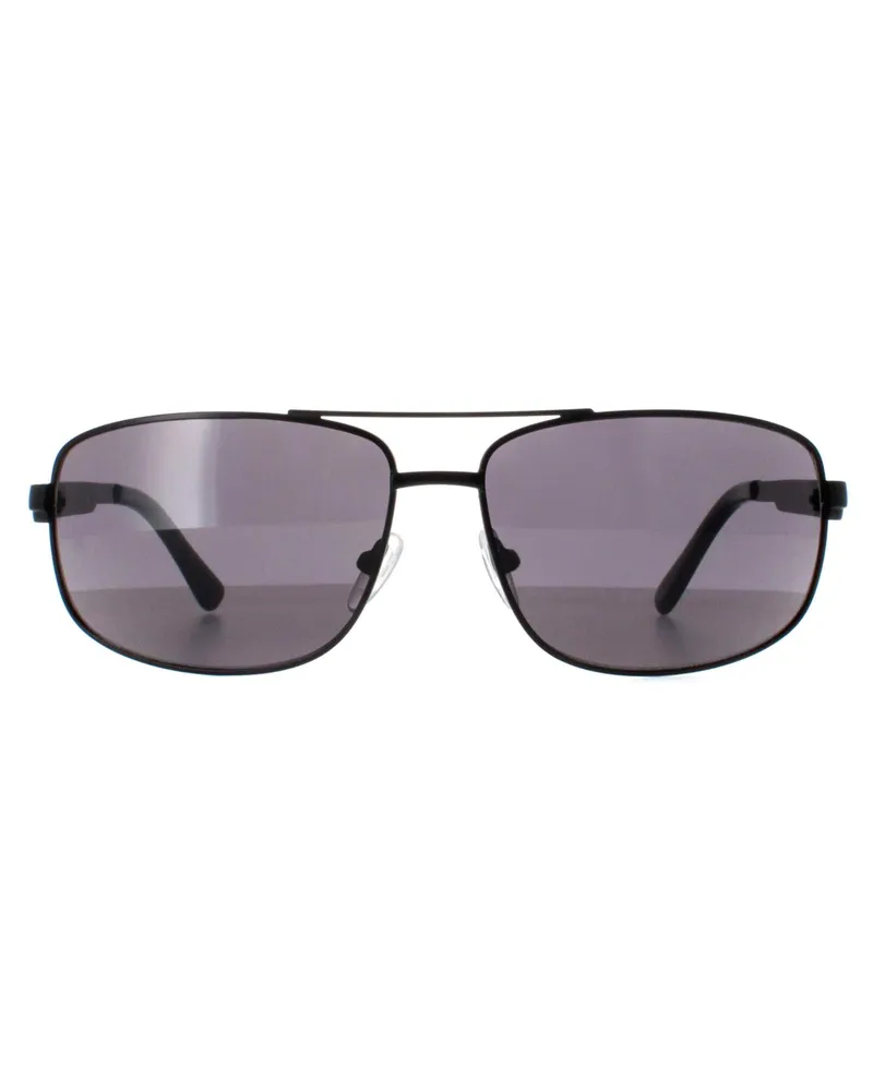 Calvin Klein Rechteckige Herren Halb-Matte Schwarz Grau CK22123S Schwarz