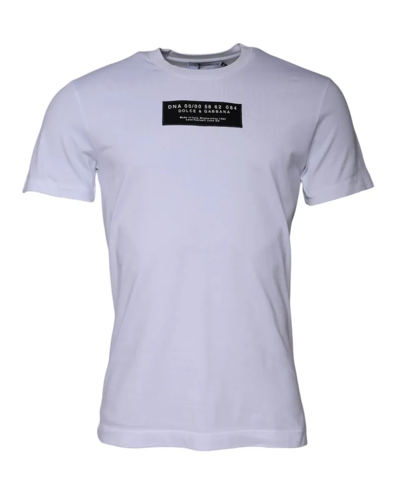 Dolce & Gabbana DNA T-Shirt mit kurzen Ärmeln Weiß